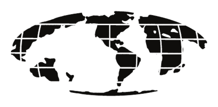 Gridded globe graphic